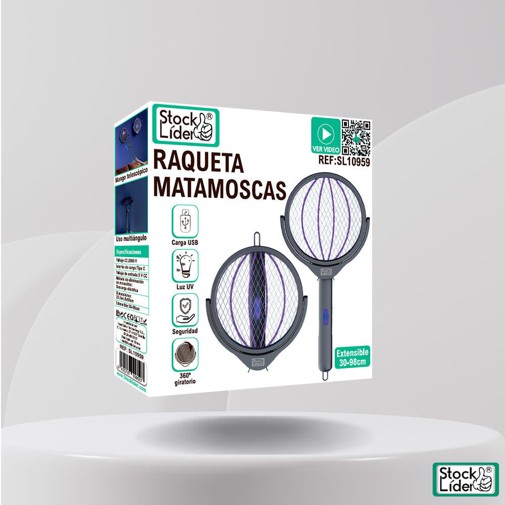 Raqueta matamoscas eléctrica